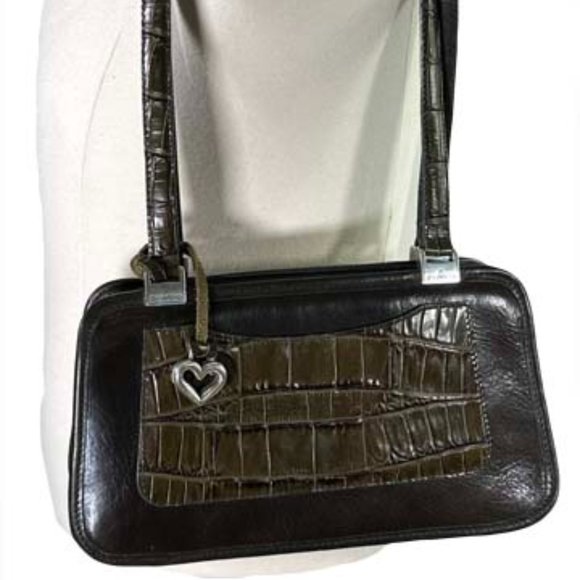 Brighton leather shoulder bag dark green - Picture 1 of 6